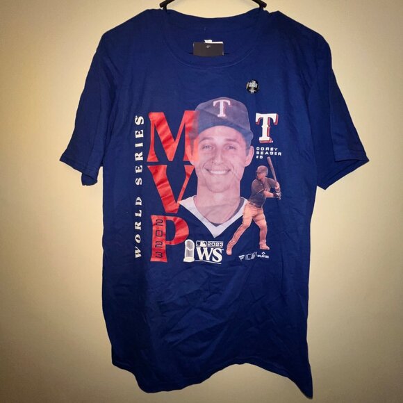 Fanatics 2023 World Series MVP Corey Seager T-Shirt‎ Medium - Picture 1 of 8